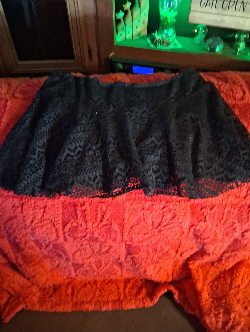 Black Lace A-Line Women's Skirt